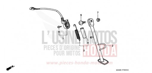 BEQUILLE LATERALE NSR125RX de 1999